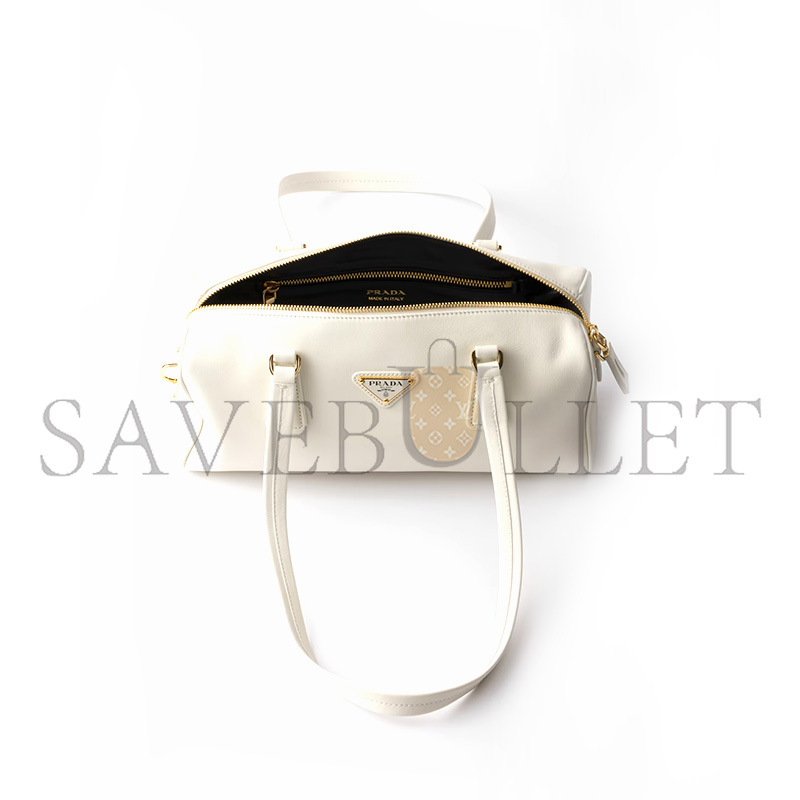 Pra*a medium leather top-handle bag with padlock 1bb127 (29*12.5*10cm)